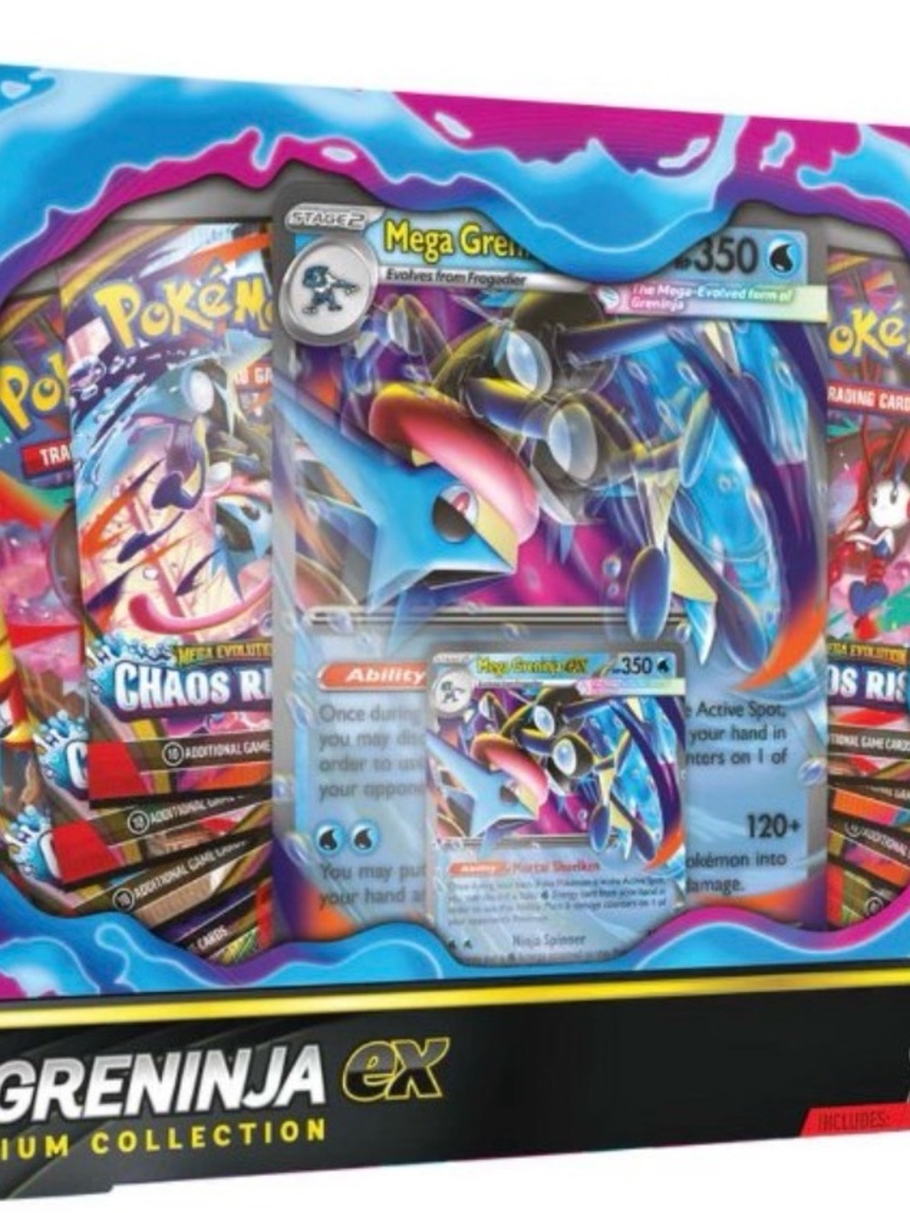 Pokemon Greninja EX Premium Collection - Blue, Pink, Purple